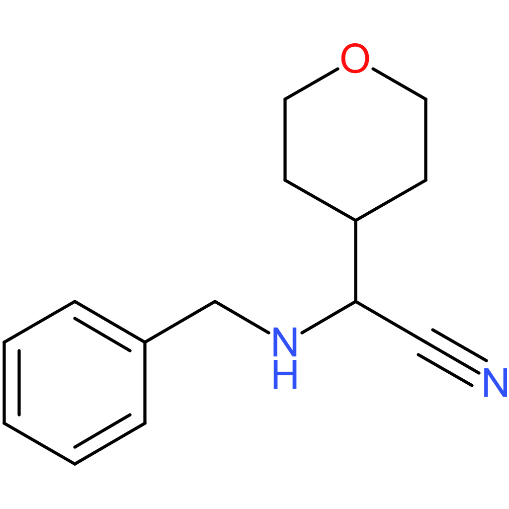 2-(benzylamino)-2-(oxan-4-yl)acetonitrile