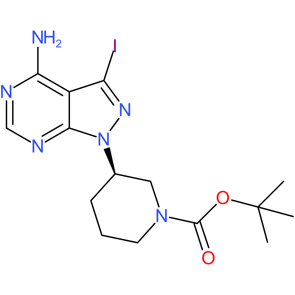 tert-butyl (3R)-3-{4-amino-3-iodo-1H-pyrazolo[3,4-d]pyrimidin-1-yl}piperidine-1-carboxylate