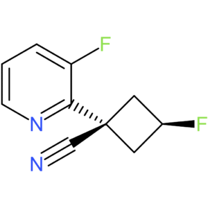 cis-3-fluoro-1-(3-fluoropyridin-2-yl)cyclobutane-1-carbonitrile