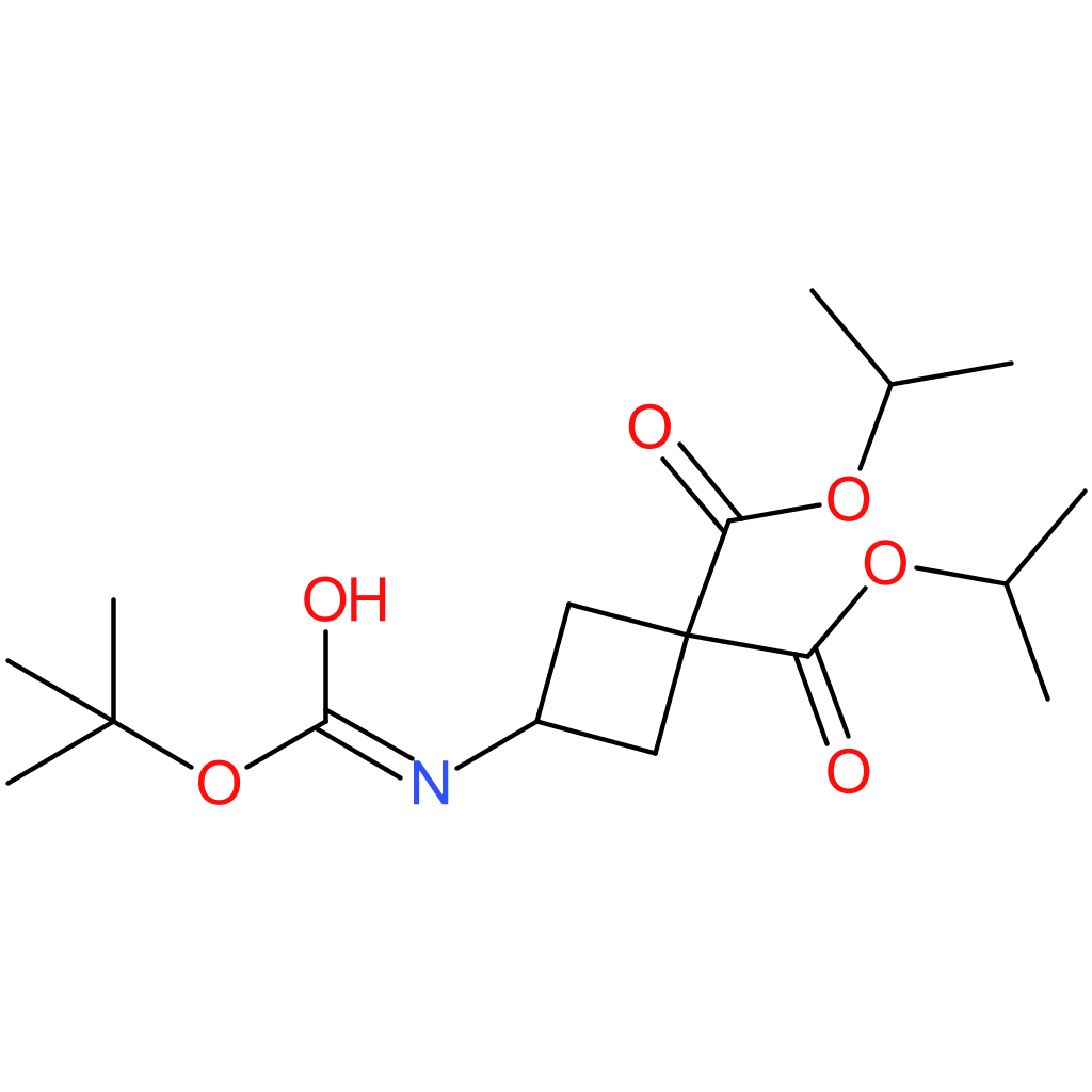 1,1-bis(propan-2-yl) 3-{[(tert-butoxy)carbonyl]amino}cyclobutane-1,1-dicarboxylate