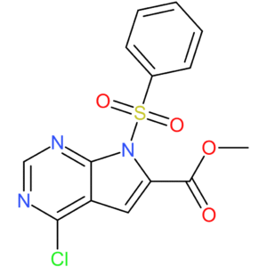 methyl 7-(benzenesulfonyl)-4-chloro-7H-pyrrolo[2,3-d]pyrimidine-6-carboxylate