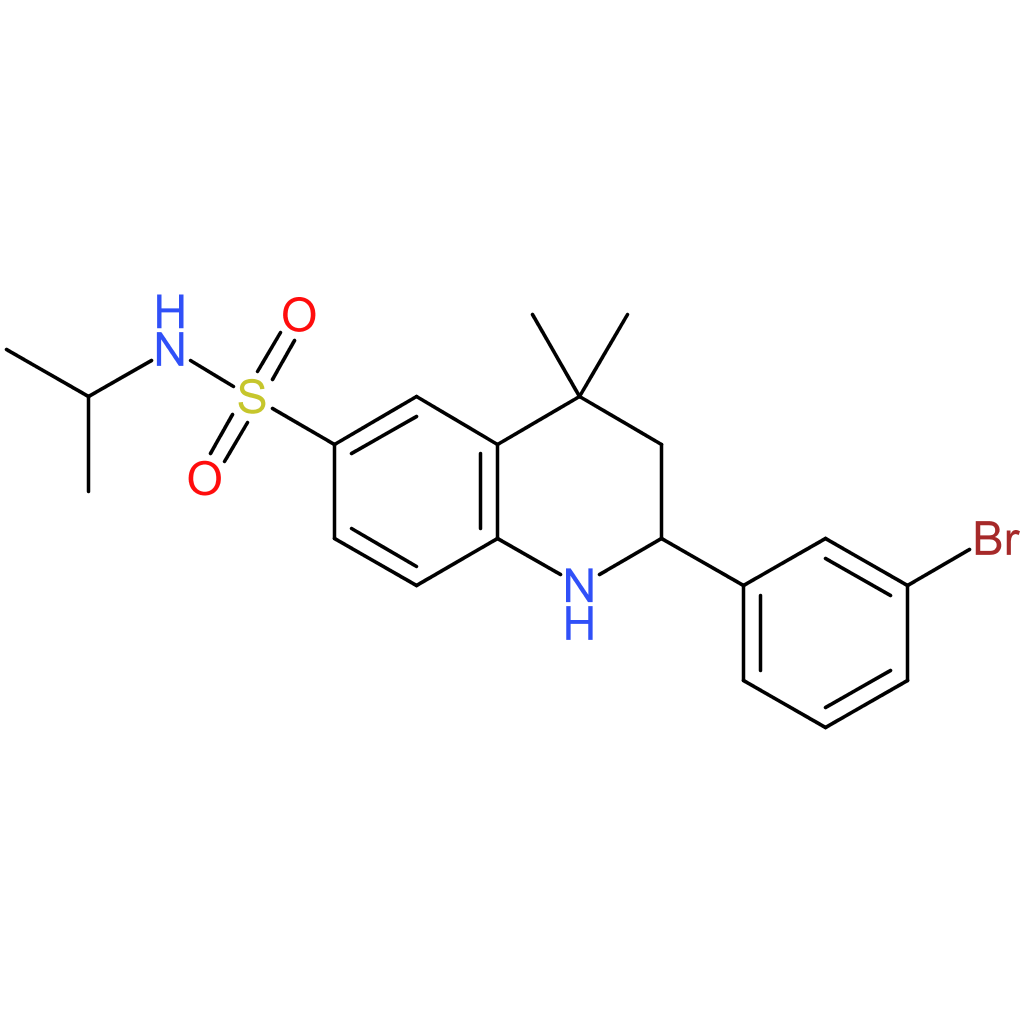 2-(3-bromophenyl)-4,4-dimethyl-N-(propan-2-yl)-1,2,3,4-tetrahydroquinoline-6-sulfonamide