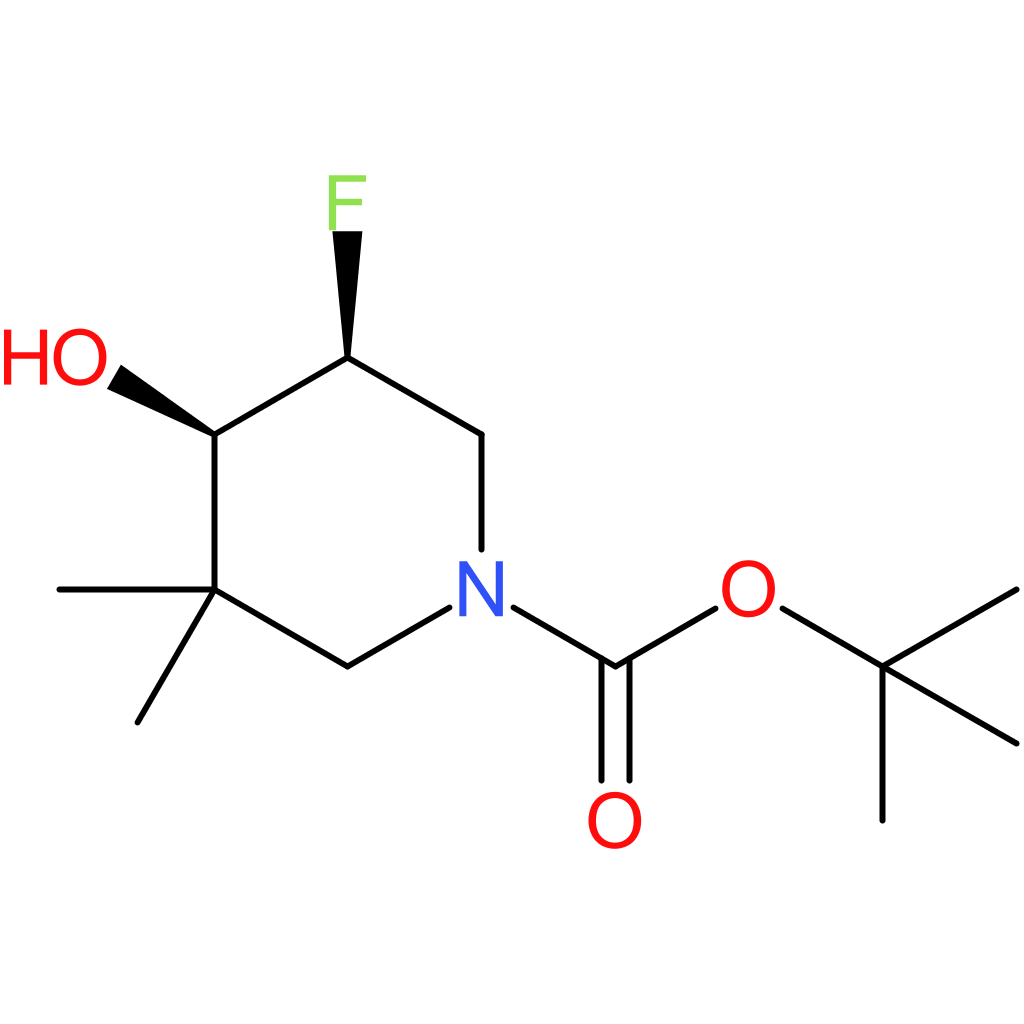 cis-3-fluoro-4-hydroxy-5,5-dimethylpiperidine-1-carboxylic acid tert-butyl ester