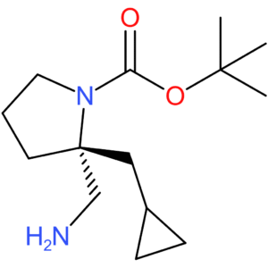 tert-butyl (2R)-2-(aminomethyl)-2-(cyclopropylmethyl)pyrrolidine-1-carboxylate