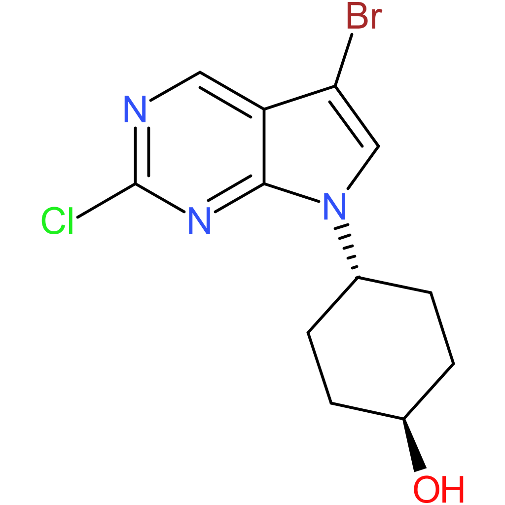 trans-4-{5-bromo-2-chloro-7H-pyrrolo[2,3-d]pyrimidin-7-yl}cyclohexan-1-ol