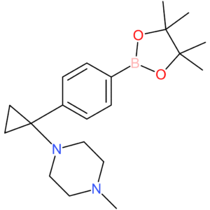 1-methyl-4-{1-[4-(tetramethyl-1,3,2-dioxaborolan-2-yl)phenyl]cyclopropyl}piperazine