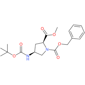 1-benzyl 2-methyl (2S,4S)-4-{[(tert-butoxy)carbonyl]amino}pyrrolidine-1,2-dicarboxylate