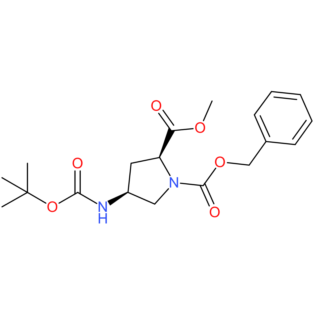1-benzyl 2-methyl (2S,4S)-4-{[(tert-butoxy)carbonyl]amino}pyrrolidine-1,2-dicarboxylate