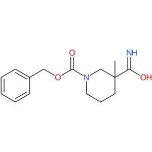 1-?piperidinecarboxylic acid, 3-?(aminocarbonyl)?-?3-?methyl-?, phenylmethyl ester