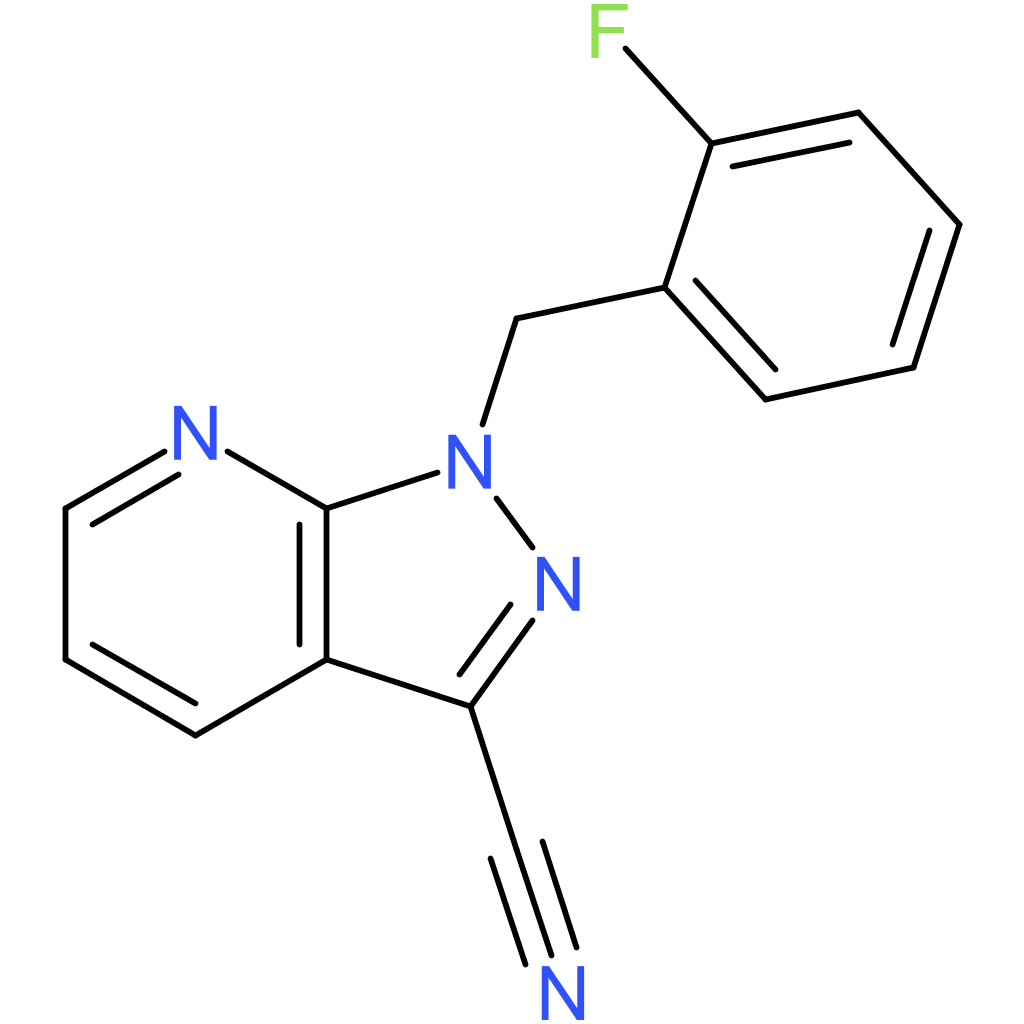 1-[(2-fluorophenyl)methyl]-1H-pyrazolo[3,4-b]pyridine-3-carbonitrile