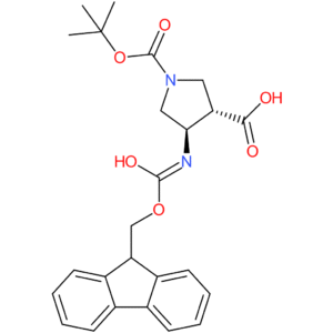 (3S,4R)-1-[(tert-butoxy)carbonyl]-4-{[(9H-fluoren-9-ylmethoxy)carbonyl]amino}pyrrolidine-3-carboxylic acid