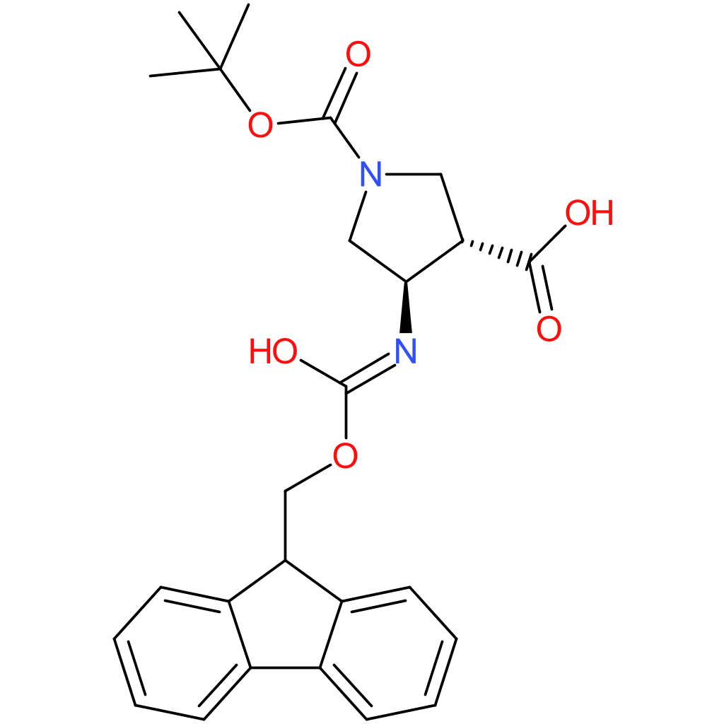 (3S,4R)-1-[(tert-butoxy)carbonyl]-4-{[(9H-fluoren-9-ylmethoxy)carbonyl]amino}pyrrolidine-3-carboxylic acid