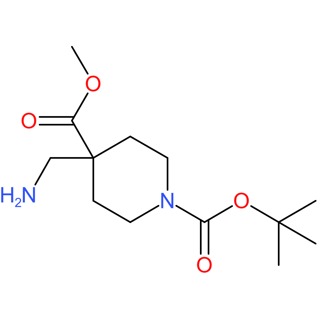 1-tert-butyl 4-methyl 4-(aminomethyl)piperidine-1,4-dicarboxylate