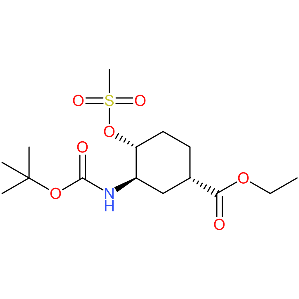 ethyl (1S,3R,4R)-3-{[(tert-butoxy)carbonyl]amino}-4-(methanesulfonyloxy)cyclohexane-1-carboxylate