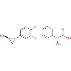 (1R,2S)-2-(3,4-difluorophenyl)cyclopropan-1-amine; (2R)-2-hydroxy-2-phenylacetic acid