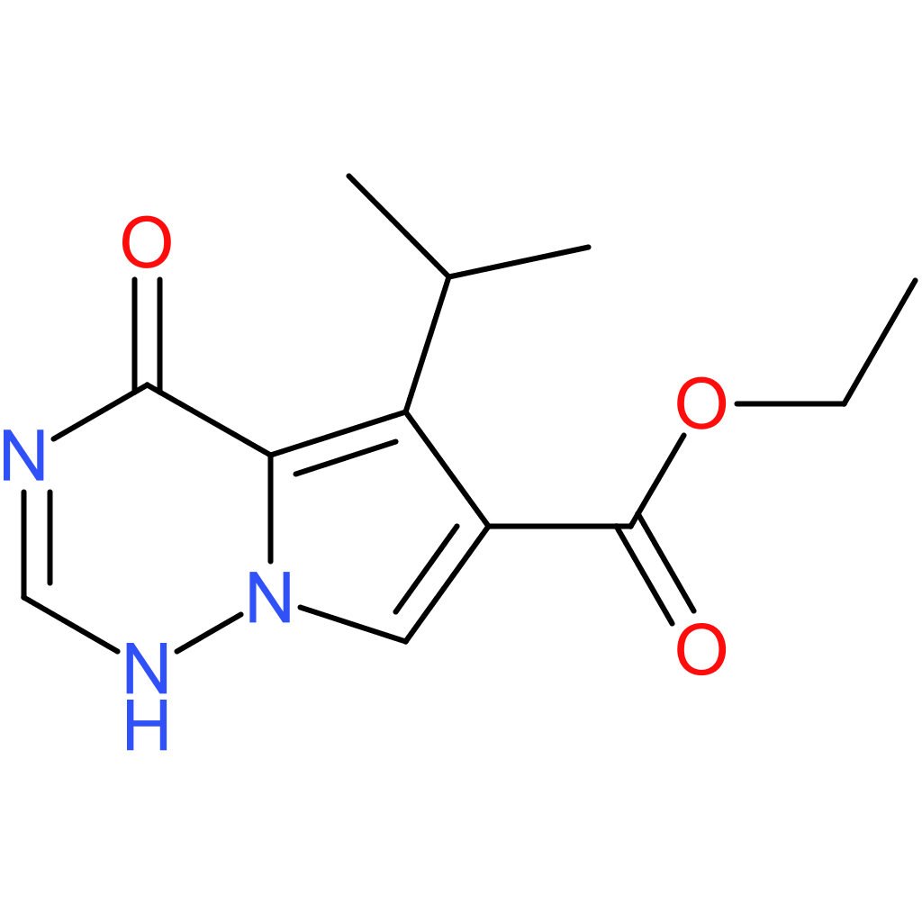 ethyl 4-oxo-5-(propan-2-yl)-3H,4H-pyrrolo[2,1-f][1,2,4]triazine-6-carboxylate