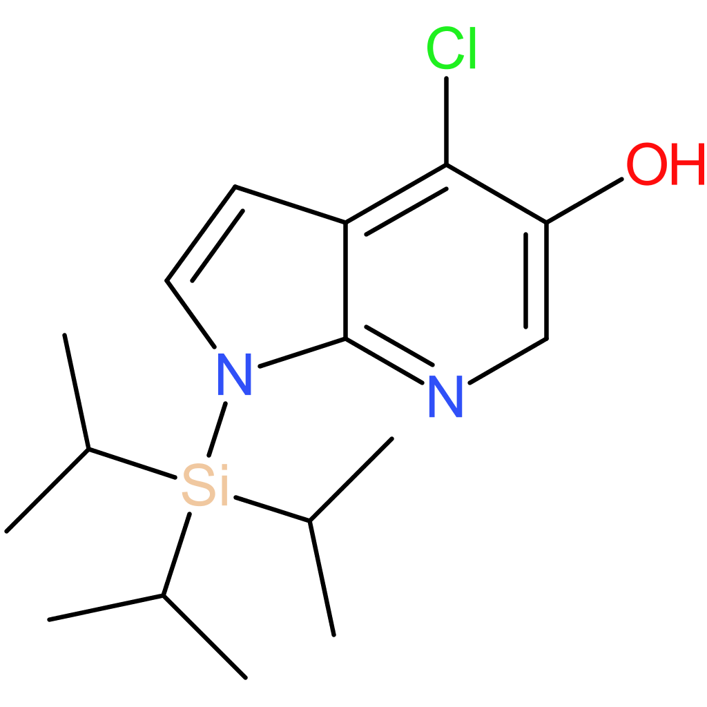 4-chloro-1-[tris(propan-2-yl)silyl]-1H-pyrrolo[2,3-b]pyridin-5-ol
