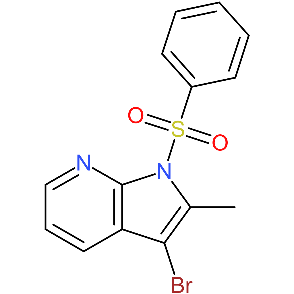 1-(benzenesulfonyl)-3-bromo-2-methyl-1H-pyrrolo[2,3-b]pyridine