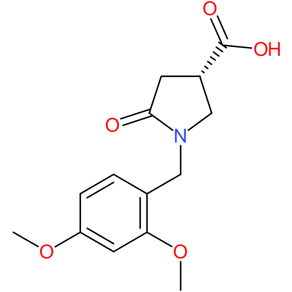 (3S)-1-[(2,4-dimethoxyphenyl)methyl]-5-oxopyrrolidine-3-carboxylic acid