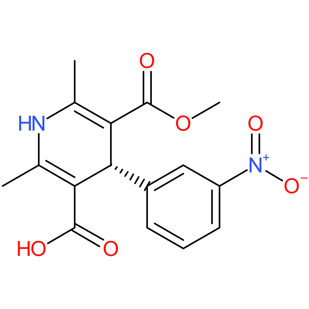 (4R)-5-(methoxycarbonyl)-2,6-dimethyl-4-(3-nitrophenyl)-1,4-dihydropyridine-3-carboxylic acid