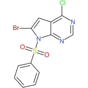 7-(benzenesulfonyl)-6-bromo-4-chloro-7H-pyrrolo[2,3-d]pyrimidine