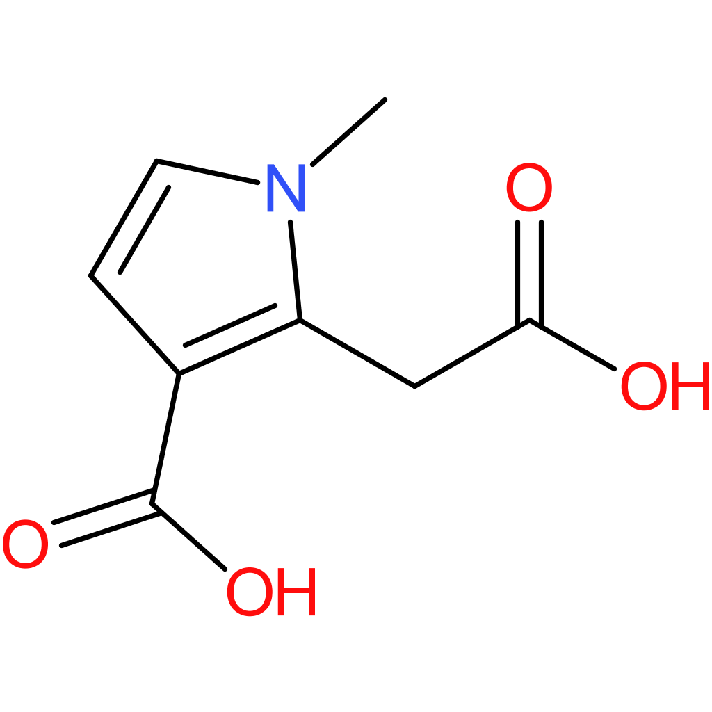 2-(carboxymethyl)-1-methyl-1H-pyrrole-3-carboxylic acid