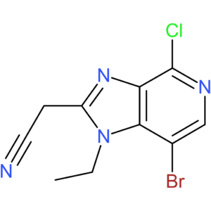 2-{7-bromo-4-chloro-1-ethyl-1H-imidazo[4,5-c]pyridin-2-yl}acetonitrile