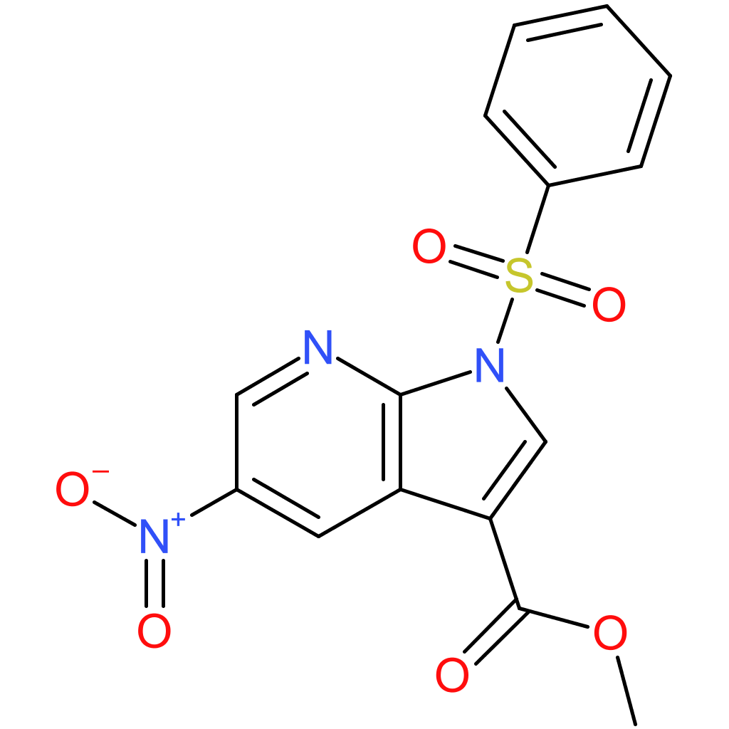 methyl 1-(benzenesulfonyl)-5-nitro-1H-pyrrolo[2,3-b]pyridine-3-carboxylate