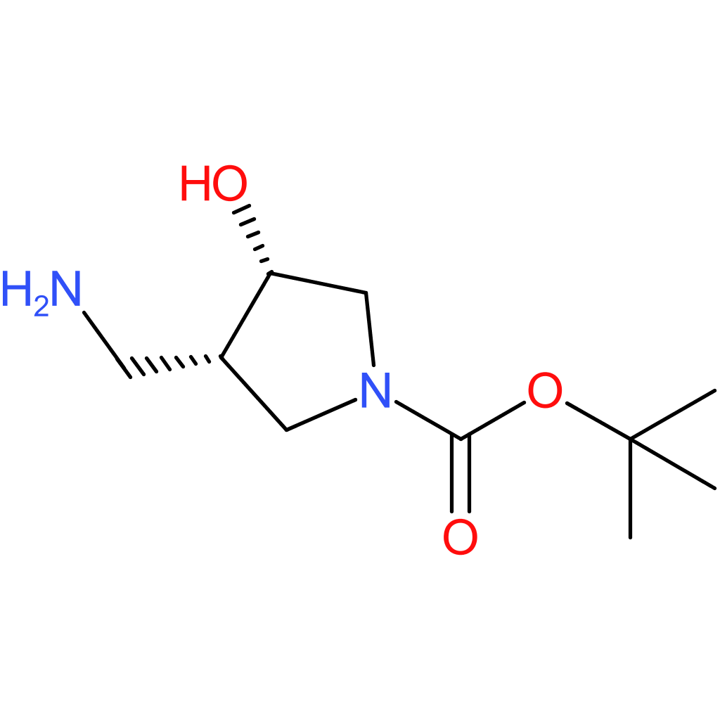 tert-butyl cis-3-(aminomethyl)-4-hydroxypyrrolidine-1-carboxylate