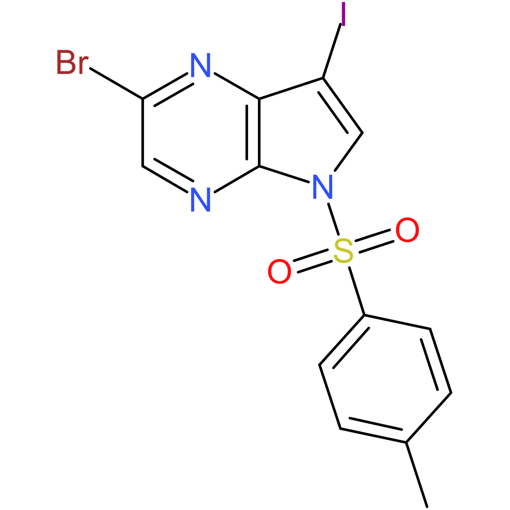 2-bromo-7-iodo-5-(4-methylbenzenesulfonyl)-5H-pyrrolo[2,3-b]pyrazine