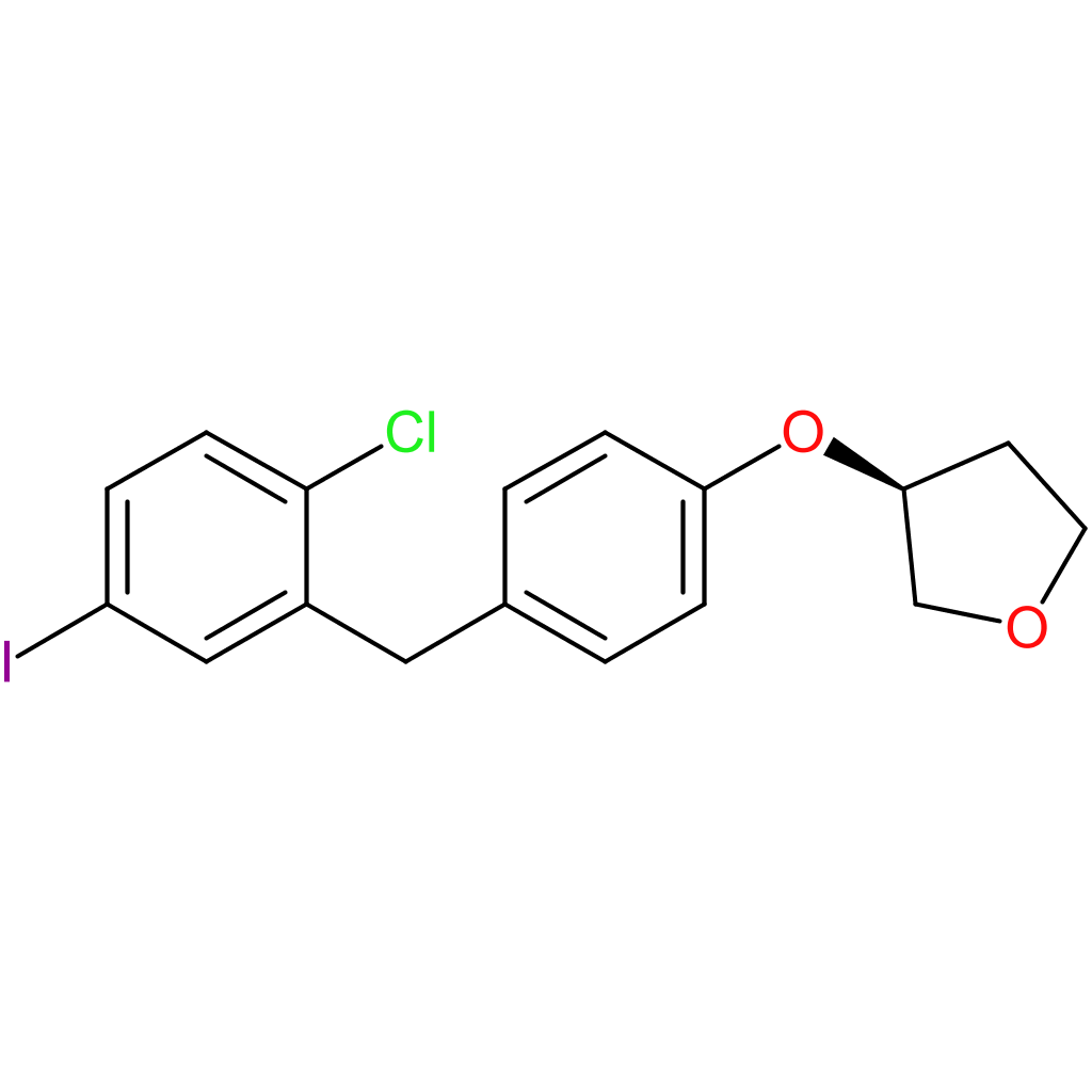 (3S)-3-{4-[(2-chloro-5-iodophenyl)methyl]phenoxy}oxolane
