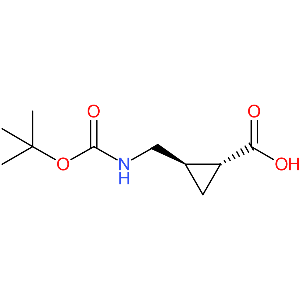 trans-cyclopropanecarboxylic acid, 2-[[[(1,1-dimethylethoxy)carbonyl]amino]methyl]-