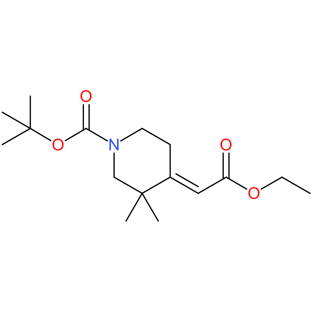 tert-butyl (4E)-4-(2-ethoxy-2-oxoethylidene)-3,3-dimethylpiperidine-1-carboxylate
