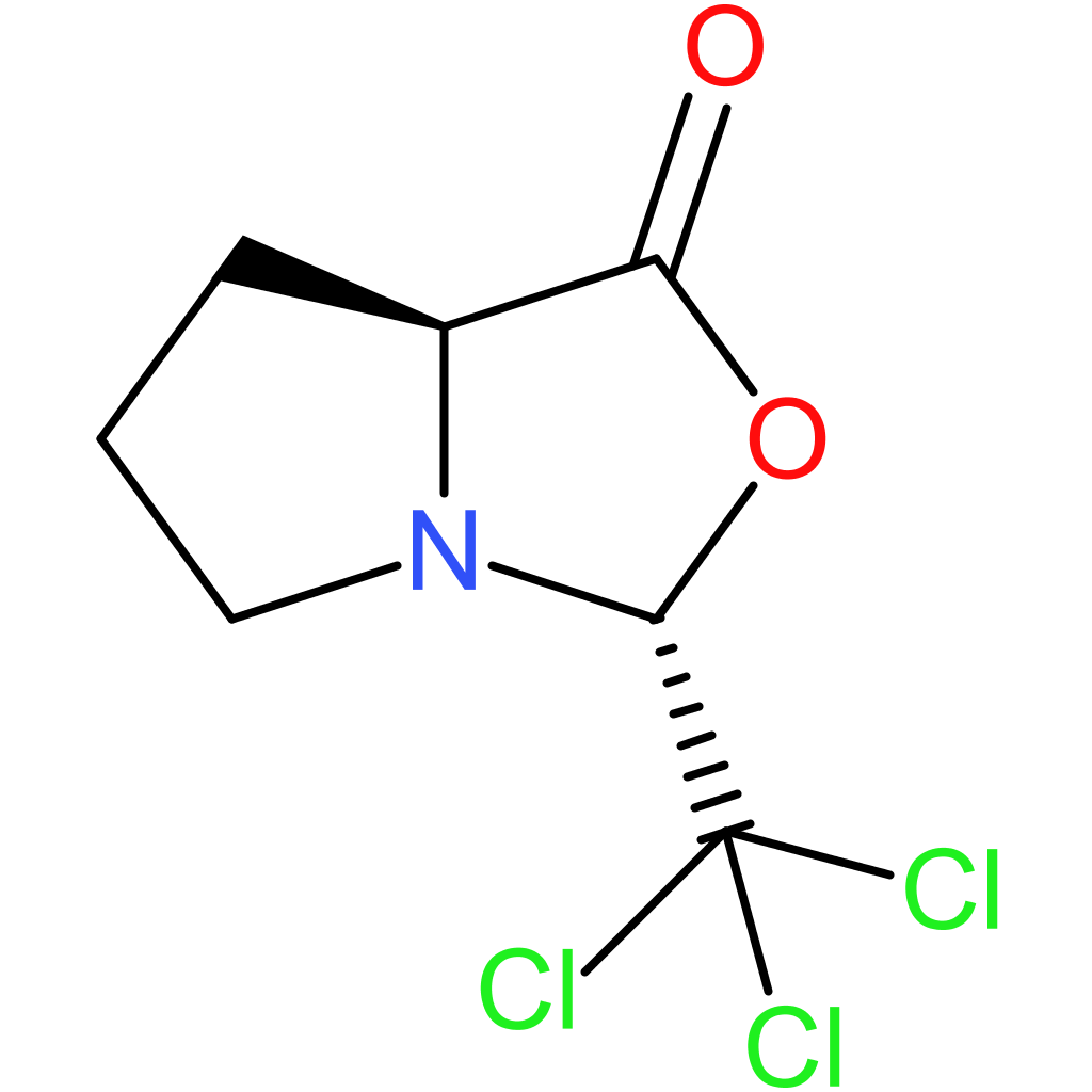 (3R,7aS)-3-(trichloromethyl)-hexahydropyrrolo[1,2-c][1,3]oxazol-1-one